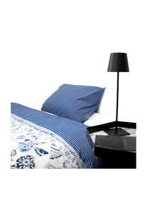 Синий с белым комплект постельного белья Cofi из 100% хлопка, пододеяльник и наволочки 200x200 см