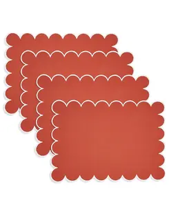 Салфетки с бортиком из эко-гребешка, набор из 4 шт. Saro Lifestyle, rust