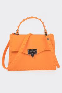 Монохромный клатч с шипами FASHNZFAB, оранжевый