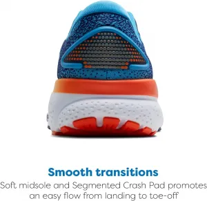 Мужские нейтральные беговые кроссовки Brooks Ghost 16, синий/оранжевый