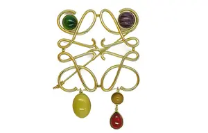 Брошь унисекс золотая LOEWE, золото