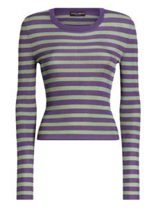 Dolce & Gabbana свитер в полоску, зеленый