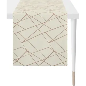 Скатерть-раннер Vio - стиль лофт, жаккард Apelt, натуральный/бежевый