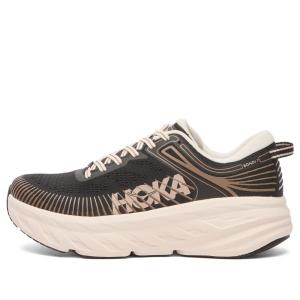Кроссовки Bondi 7 Hoka One One, черный & розовый кремовый