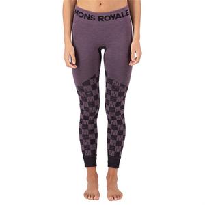 Леггинсы Ascender из мериносовой шерсти бесшовные - женские Mons Royale, Mauve/Black