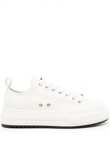 Кеды Berlin из канваса DSQUARED2, нейтральный
