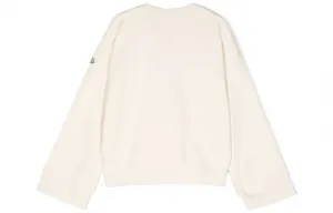 Детский свитшот Crew Neck Moderate Moncler, экрю