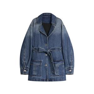 ELLE Джинсовая куртка женская Denim Blue Lapel Moderate