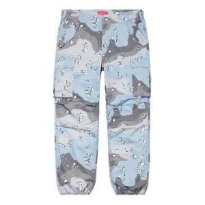 Брюки ss20 week 1 cargo pant drawstring casual pants blue camouflage Supreme, синий