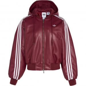 Куртка-пуховик FW25 W PLEATHER для женщин Adidas Originals, темно-красный