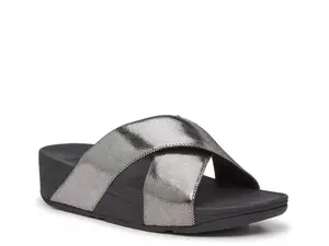 Lulu Shimmer Wedge Сандалии Fitflop, Black