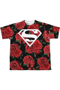 Футболка Superman с цветочным принтом, детская, короткий рукав Gildan, белый