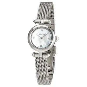 GUCCI Часы Diamantissima Collection Wrist Watch Quartz Movement Stainless Steel Strap White Dial Women's Watch