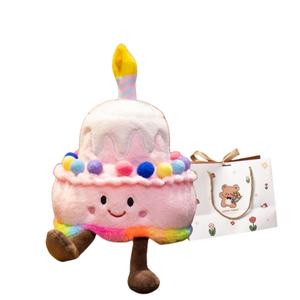 Поющая кукла Торт на день рождения плюшевая кукла высота 25см OU DI PIG