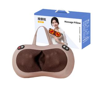 Массажная подушка для ног, поясницы, плеч и шеи с имитацией человеческого разминания, функцией нагрева, двойного использования для дома и автомобиля A1-13 ENLONG, красный