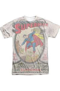 Футболка DC Comics Superman #1 с коротким рукавом для взрослых, 100% полиэстер Gildan, белый