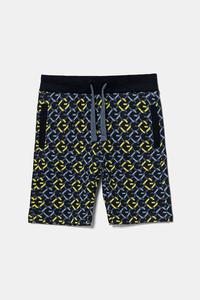 Хлопковые детские шорты Guess, темно-синий