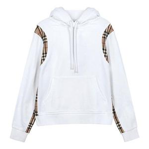 Свитер plaid loose hoodie white Burberry, белый