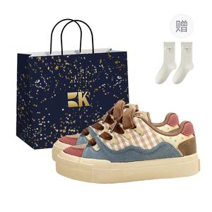 Нескользящие износостойкие низкие кроссовки, женская сумка для покупок Boldi Kuki, Brown Bean (Shopping Bag-Comes With Socks)