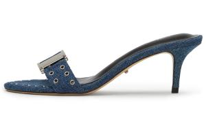 Слипоны на платформе 6 см женские джинсовые синие Tony Bianco