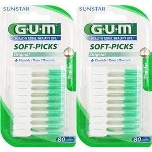 Мягкие медиаторы Regular 80 шт. Набор из 2 шт. Белый Зеленый 80 шт. Gum