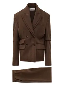 Костюм Valerie с двубортным блейзером Batakovic Belgrade, коричневый