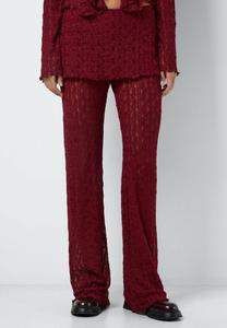 Брюки Noisy May BEIN FOLD DOWN DESIGN, Weinrot/Dark Red