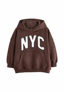 Худи Next Hoodie, Chocolate Brown Slogan/Brown