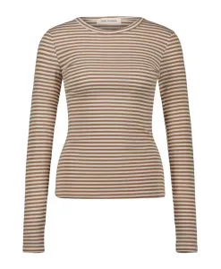 Бежевая полосатая футболка с длинными рукавами Sofie Schnoor, бежевый