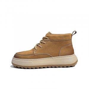 Devanro Высокие повседневные мужские туфли для увеличения роста, износостойкие, легкие, дышащие, нескользящие, без подкладки, желтые, цвет Yellow Unlined