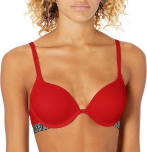 Женский бюстгальтер Tommy Hilfiger Micro Push Up с кружевными бретельками, Apple Red