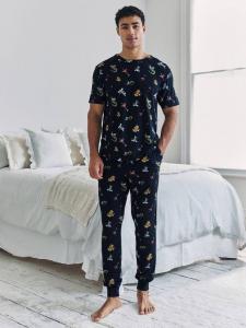 Пижамный комплект с принтом Wild Dining Chelsea Peers, Navy/Multi