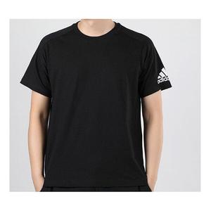 Футболка alphabet logo casual sports round neck short sleeve black Adidas, черный
