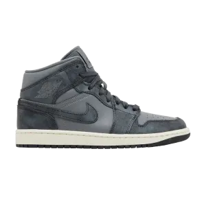 Кроссовки Air Jordan Wmns Air Jordan 1 Mid 'Distressed Smoke Grey', серый