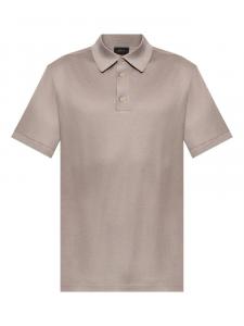 Шелковая рубашка поло Brioni, нейтральный