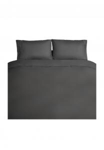 Антрацитовый комплект постельного белья 200x220 см с 2 наволочками 50x70 см - 4-предметный Almina