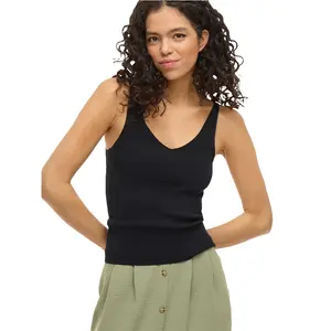 Футболка без рукавов Vila Wennie Rib, черный