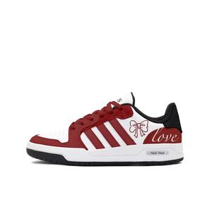 Износостойкие низкие баскетбольные кроссовки Entrap в винтажном стиле унисекс Adidas Neo, красный