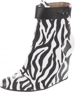 Женские ботильоны YDN с круглыми носками, молнией, на танкетке и высоком каблуке, с ремешком на щиколотке, сексуальные, для официальных мероприятий, на выпускной, размеры 4-15 US, Zebra