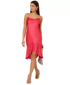 Женское платье на бретелях с глубоким вырезом на спине Adrianna, розовый