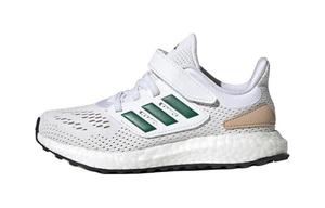 Кроссовки для бега Pureboost 22 с низким верхом, устойчивые к истиранию, для детей от 3 до 7 лет Adidas, белый/зеленый