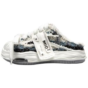 MIO Слипоны с противоскользящей композитной подошвой и закрытым мысом для женщин розовые - синие чёрно-белые, цвет Blue Black/White