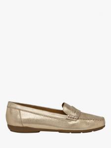 Кожаные мокасины annytah moc Geox, золотой