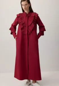 Длинное платье с плиссированной отделкой Touché Privé, Bordo