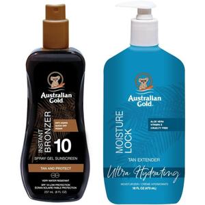 Australian Gold Bronzer Gel Spray SPF10 + Moisture Lock 473 мл
