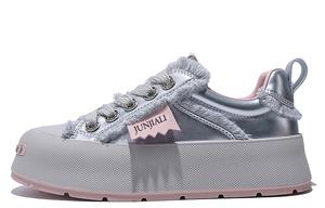 Женские низкие скейтерские кроссовки Junjali, белые