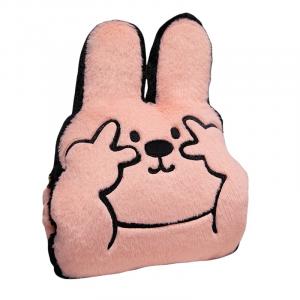 Ten Thousand Children's Music Милый и забавный плюшевый поросенок с жестом мира, разноцветный розовый, плюшевая игрушка, высота 38см