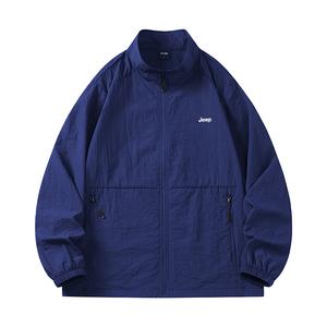 Охлаждающая суперлегкая дышащая и быстросохнущая одежда с защитой от ультрафиолета Unisex Jeep, темно-синий