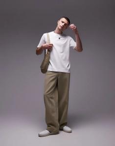 Белая однотонная трикотажная футболка ARKET