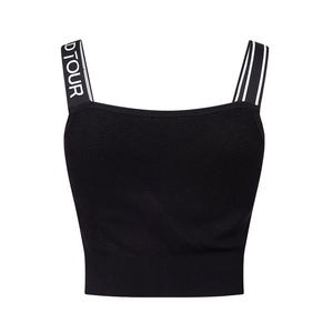 Футболка-майка женская осенняя EUROPEAN TOUR, черная